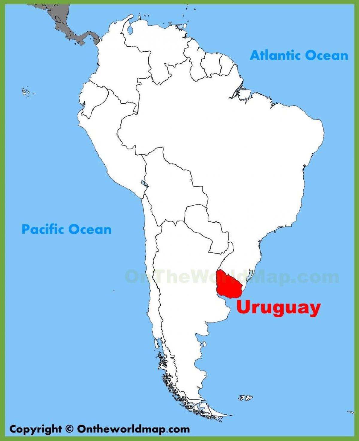 Bản đồ của Uruguay nam mỹ
