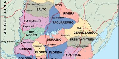 Bản đồ của hoang Uruguay