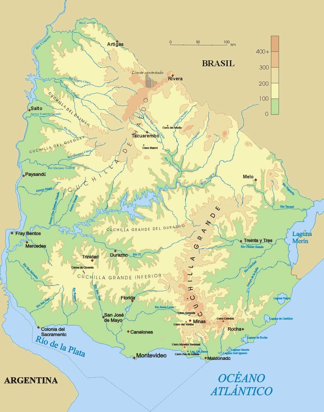 Bản đồ của vật lý Uruguay