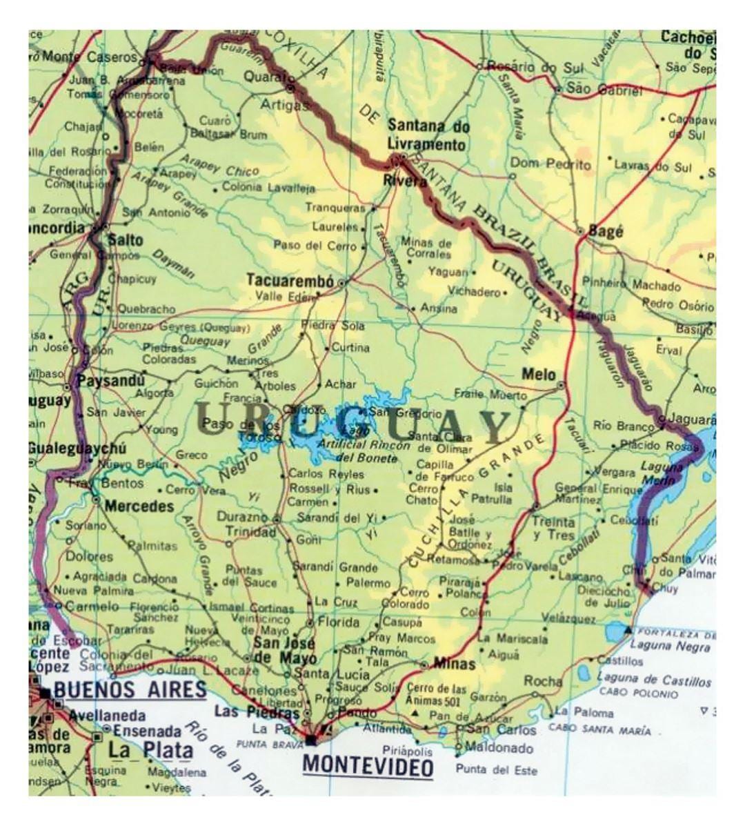 bản đồ của Uruguay