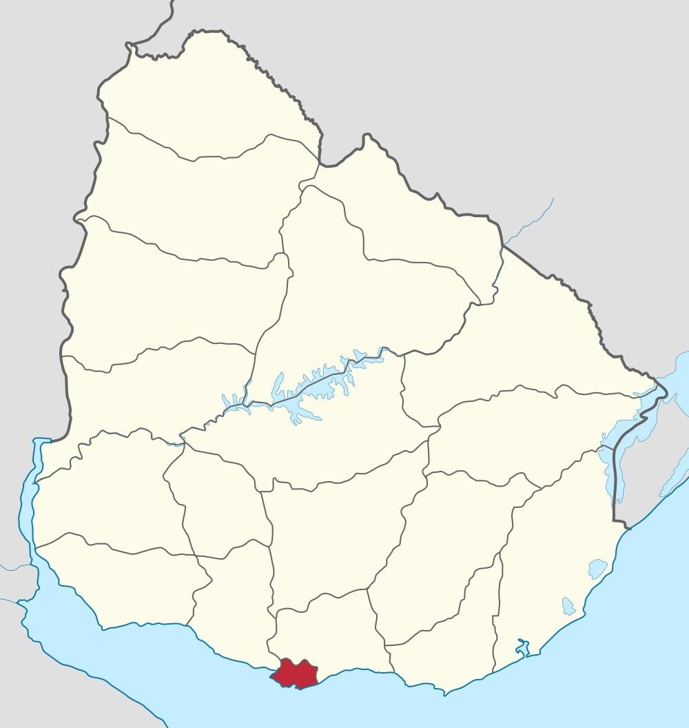 Bản đồ của Uruguay phác thảo