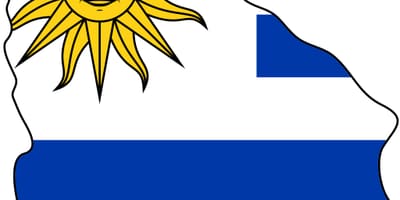 Bản đồ của Uruguay cờ