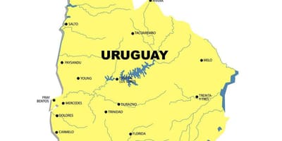 Bản đồ của Uruguay sông